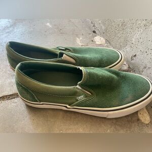 Vans size 12 green suede